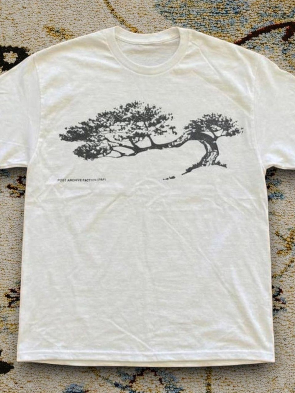 Gildan White Tee with Black Tree Graphic